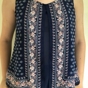 Loose patterned tank top